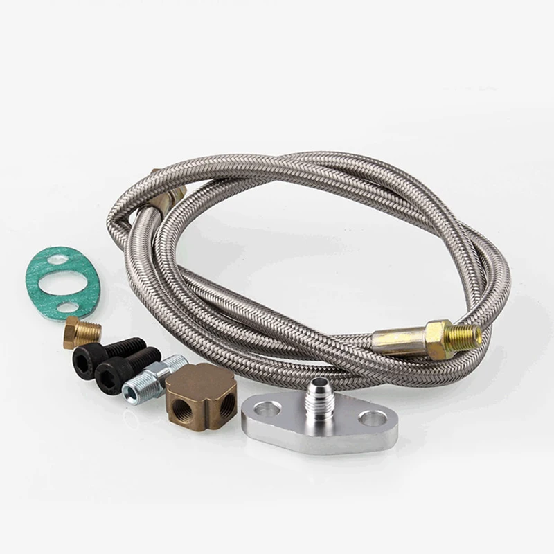 Turbo Oil Inlet Feed Line Fitting Kit For T3 Turbo Turbochargerin Fuel
