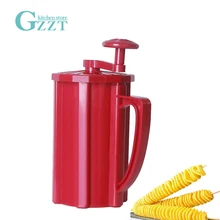 Машинка для нарезки картофеля башня Вертикальный спирализатор машина для картофеля ручное устройство для резки картофеля башня машина с 3 лезвием из нержавеющей стали