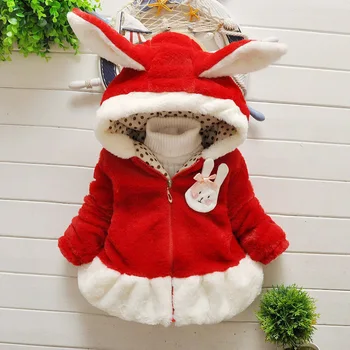 

88-0628 Autumn and autumn Faux rabbit Fur Coat Girls' Cotton Padded Clothes Children's clothing