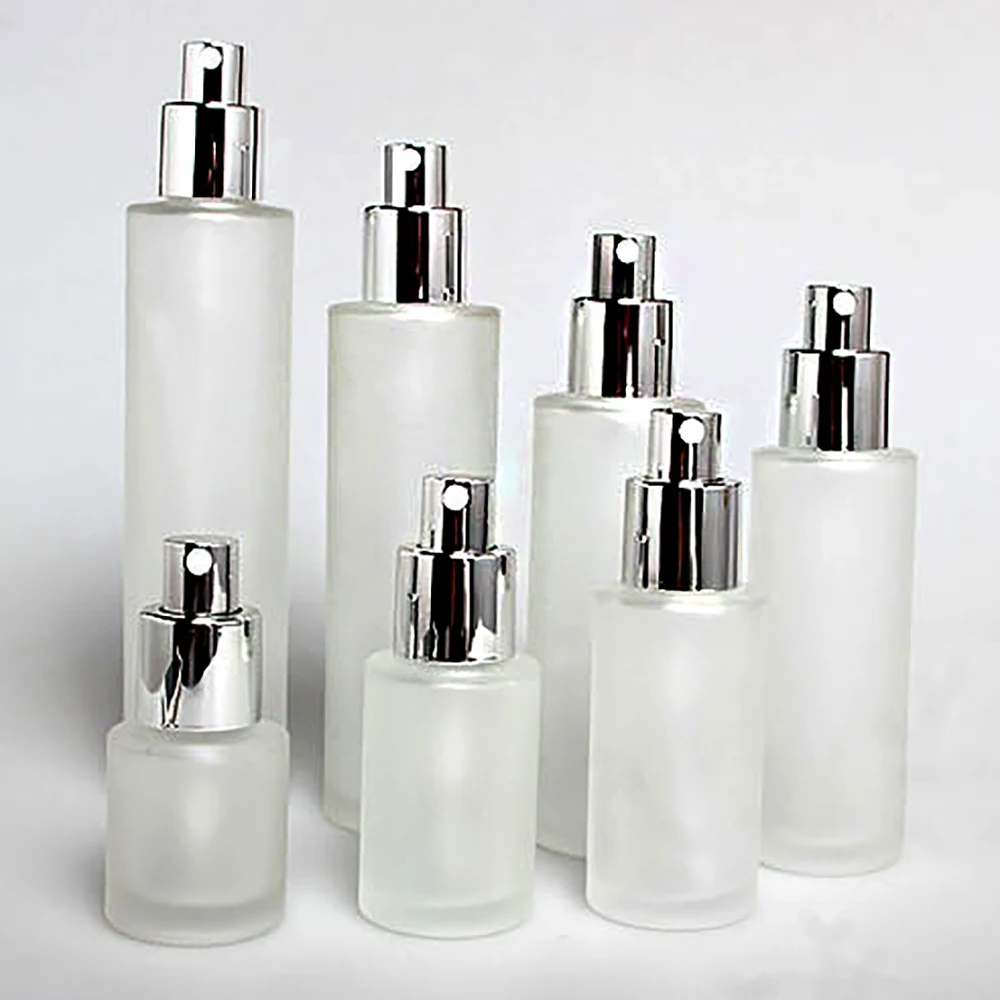 Top sale Glass Bottle and jar 80ml match on serum pump bottle and spray