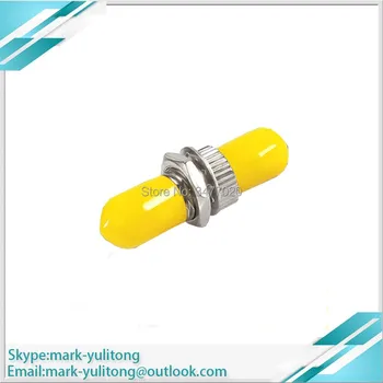 

New high quality 10 piece ST-ST fiber optic adapter connector single female flange connector