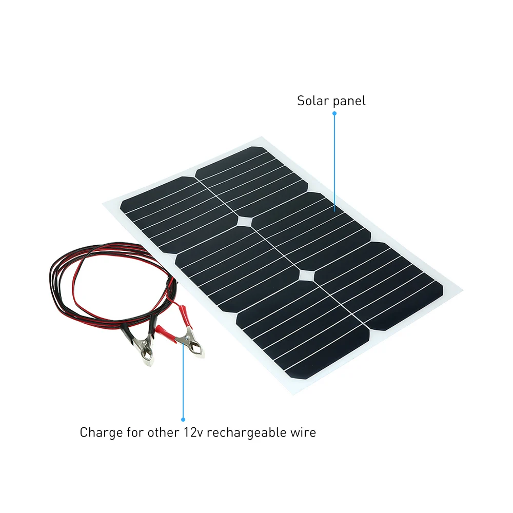 KKMOON 20 Вт 12 В Авто моно полу гибкие солнечные панели с чипом Sunpower для батареи