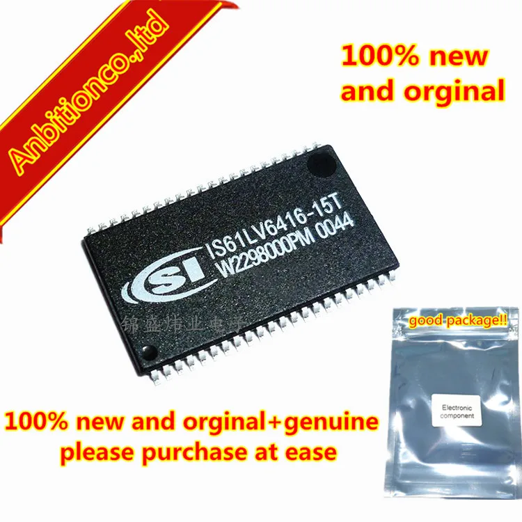 

5pcs 100% new and orginal IS61LV6416-15T TSOP44 in stock