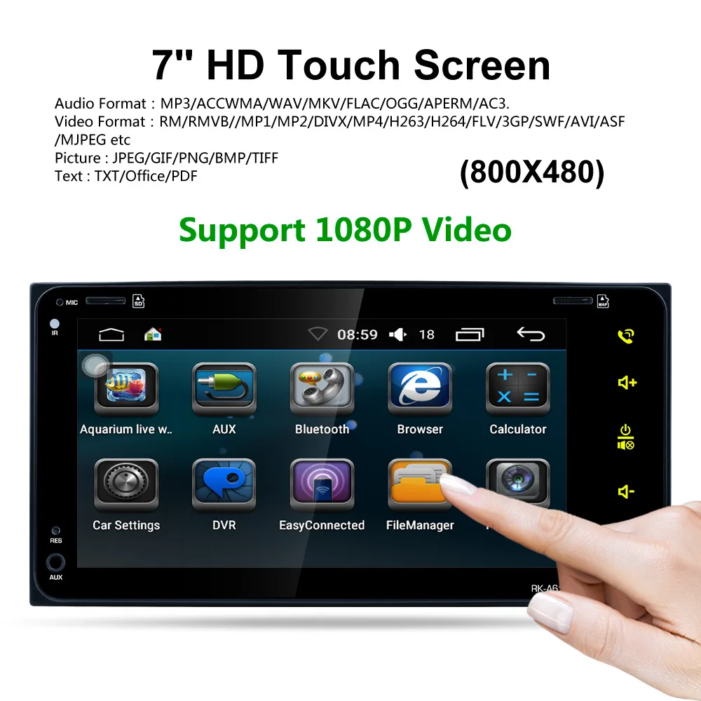 

Android car GPS navigation 7 inch car MP5 mobile phone interconnection Bluetooth Wi-Fi reverse GPS Car Multimedia Player