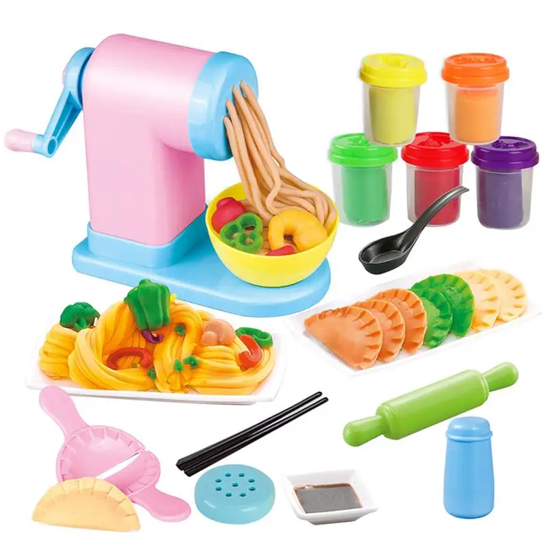 

Pasta Maker Machine Kit for Kids 3D Color Plasticene Noodle Machine Intelligence DIY Children Plaything Toys