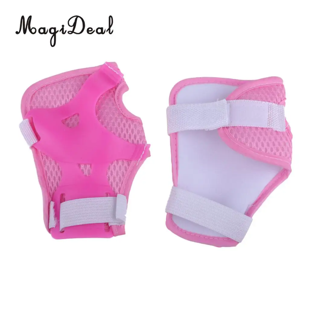 7 Pcs Kids Bicycle Roller Skating Helmet Knee Elbow Wrist Pads Set Kids Protective Gear for Skateboarding Bicycle Scooter