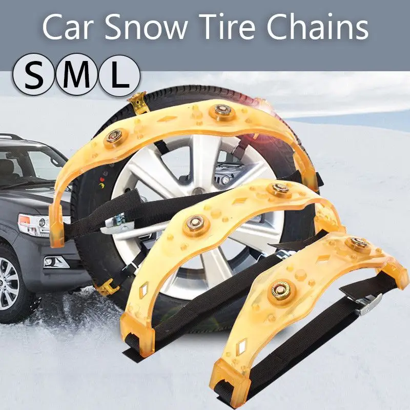 

Universal S/M/L Car Snow Chains Beef Tendon Vehicles Wheel Tyre Anti-skid TPU Chain Winter Tool Non-slip Chains