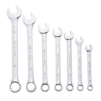 

6/7pcs Dual-use Spanner Chromium Vanadium Steel Wrench Set Size 6-19 Hardware Repair Tool