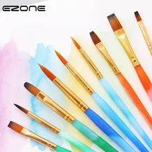 EZONE, 3 шт, яркие цвета, кисть для краски, для воды, масляная краска, разные размеры, кисти для гуаши, акриловые, для рисования, художественная поставка