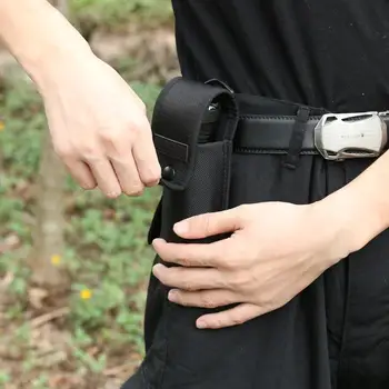 

Outdoor Durable Hunting Bag Portable Flashligtht Pouch Molle Nylon Electronic Torch Waist Bag Black 190x70x60mm 2019 New