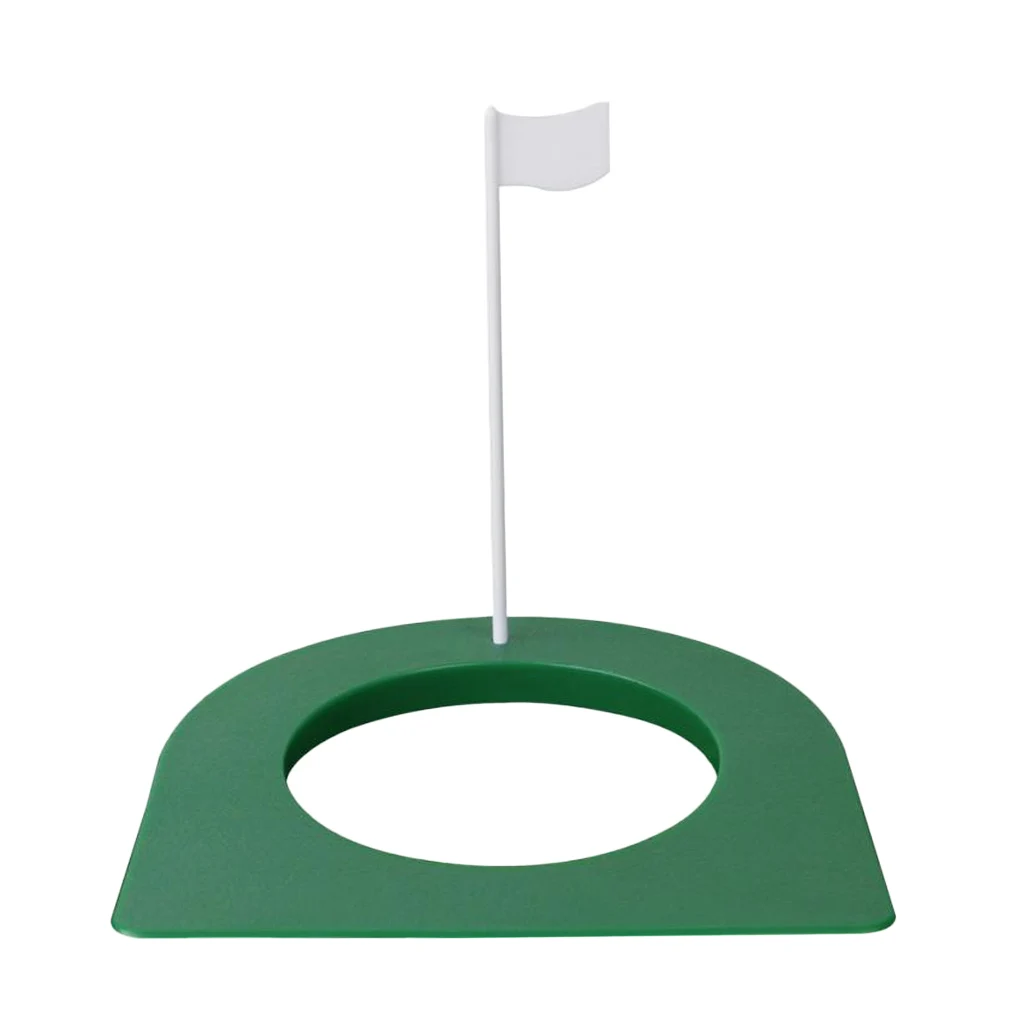 

Green Regulation Golf Putting Cup Hole Flag Indoor Practice Training Aids Single Practice Tool