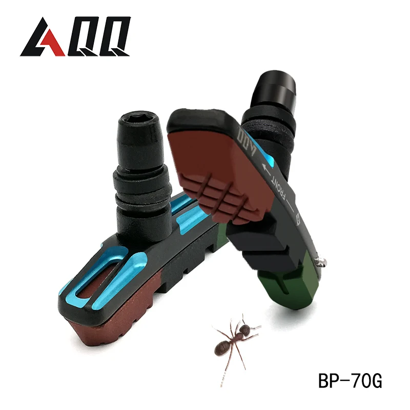 

AQQ 1 Pair Mountain Bike Bicycle Brake Pads Rubber Shoes Replacement Durable Bicycle V Brake Pads Holder Cycling Accessory