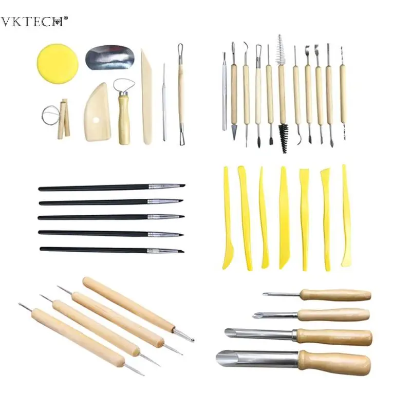 

40pcs Arts Crafts Clay Sculpting Pottery Carving Tool Set Modeling Carving Tool kit Pottery Ceramics Modeling Clay Sculpt Tools