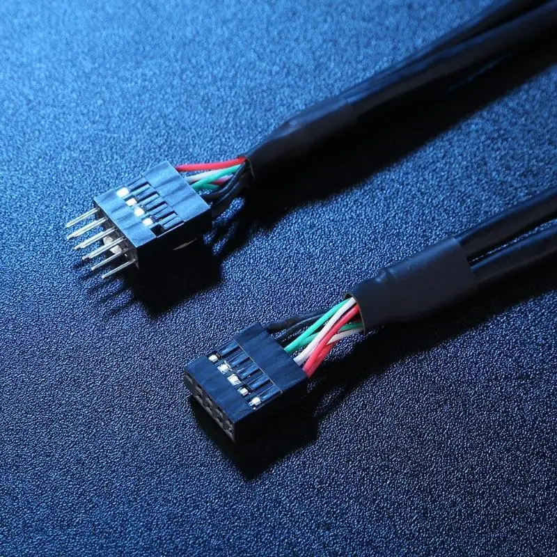 50 см/19 68 ''USB 2 0 9 контактный разъем для Женский адаптер кабель удлинитель USB2.0 9Pin
