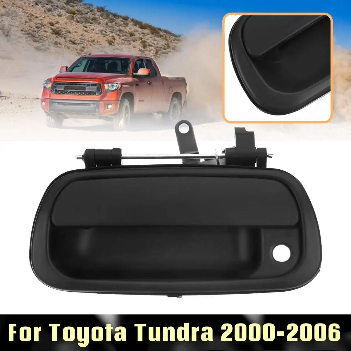 

69090-0C030-C0 Black Car Tailgate Rear Door Handle Smooth Black Exterior For Toyota Tundra 000 2001 2002 2003 2004 2005 2006