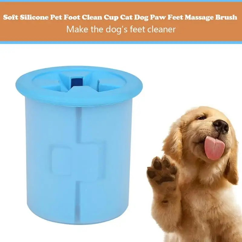 

Pet Dogs Foot Clean Cup Plastic Washing Brush Paw Washer Pets Cleaning Tool