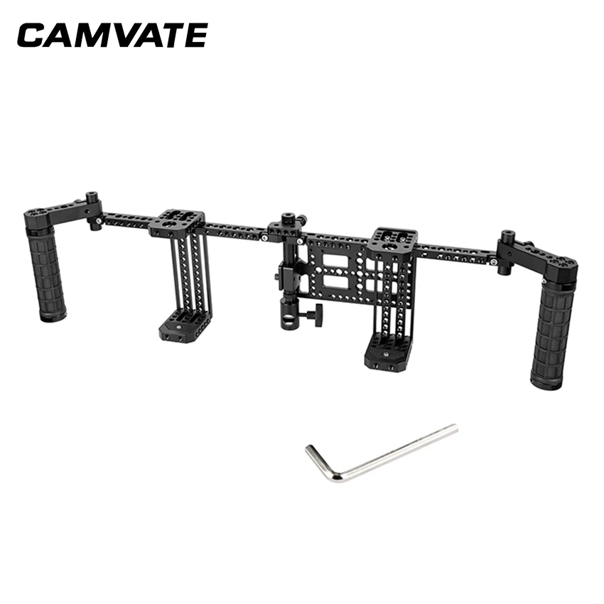 CAMVATE 7 &quotдвойной режиссерский монитор клетка установка с резиновыми захватами