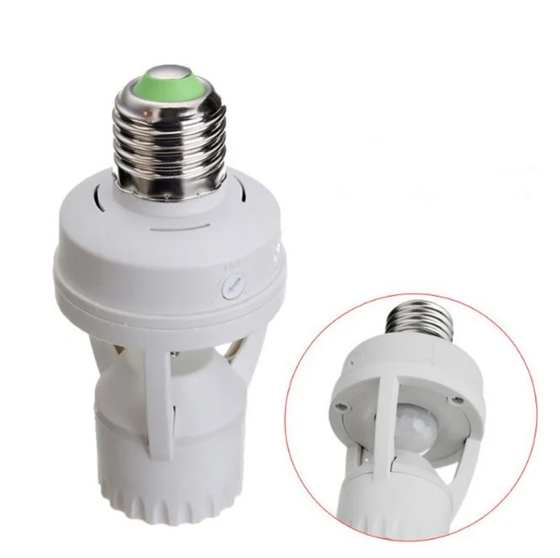 1 шт инфракрасных лучей человеческого тела индукционные PBT E27 винт Индукционная светодиодный индукционный переключатель гнездо держателя лампы