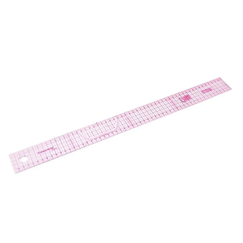 

New Sewing tailor 54 cm shared double side metric straight ruler transparent pink