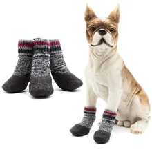 2 пары носков для собак, водонепроницаемые противоскользящие носки для питомцев, защитные сапоги для домашних животных, для внутреннего использования, носки для щенков, собак, домашних животных