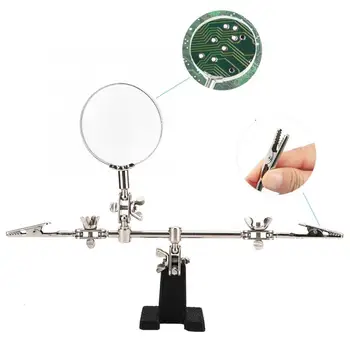 

Professional Portable Helping Hand with 2.5X Magnifying Glass for Jewelry Repairing Making Mold Soldering Accessory Tool