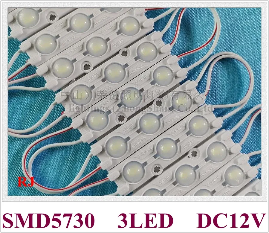 

led module 2018 new style with lens injection LED light module for sign DC12V SMD 5730 65mm*15mm 2 year warranty aluminum PCB