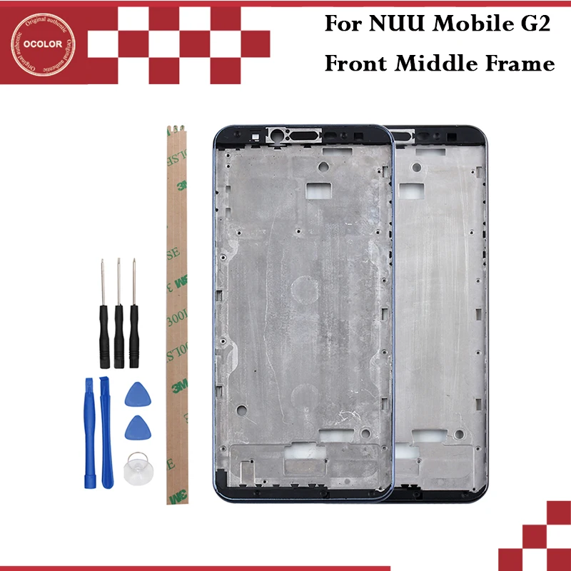 

ocolor For NUU Mobile G2 Front Mid Frame High Quality Phone Housings Assembly Repair Part For Cubot X18 Plus Mobile Phone +Tools