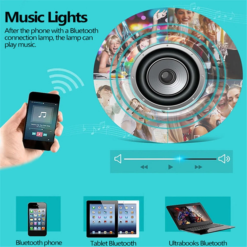 СВЕТОДИОДНЫЙ Подарок для музыкальной лампы Bluetooth 4 0 RGB громкий динамик KTV