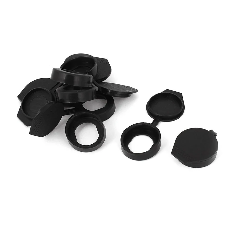 

New Plastic Key Panel Cam Lock Anti Dust Waterproof Cover Cap Black 8PCS
