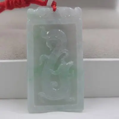 

Certified Natural Grade A Jadeite Dragon Pendant Lucky Green Jade 50mm Pendant