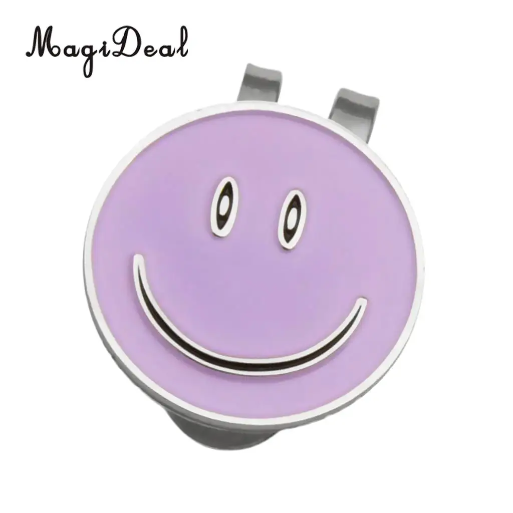 Professional Sturdy Smile Face Magnetic Cap Hat Visor Clip Golf Gift Purple Accessories | Спорт и развлечения