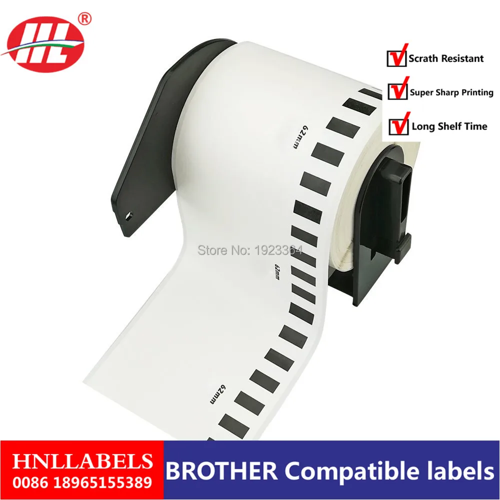 100x рулонные Совместимые Этикетки Brother DK 22212 62 мм x 15 24 м Dk этикетки Brother|Офисная