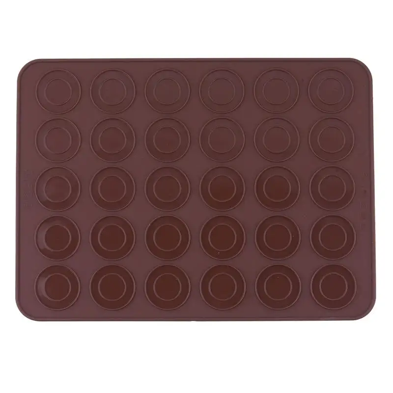 

30 Laps Macaron Mat Silica Gel Durable Macarons Baking Mat High Corrosion Resistance Non-toxic Tasteless Baking Mold
