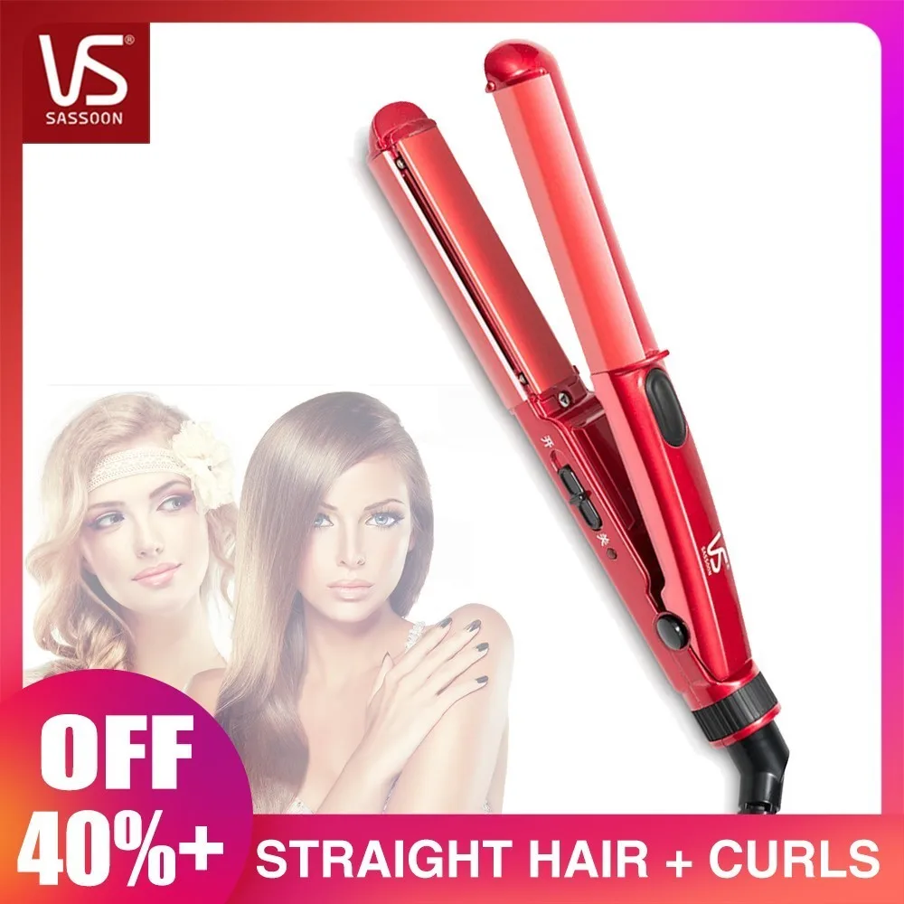 

VS Straightener Professional Hair Straightening Irons Tourmaline Ceramic Mini Curling Irons Hair Care & Styling Tools Curls