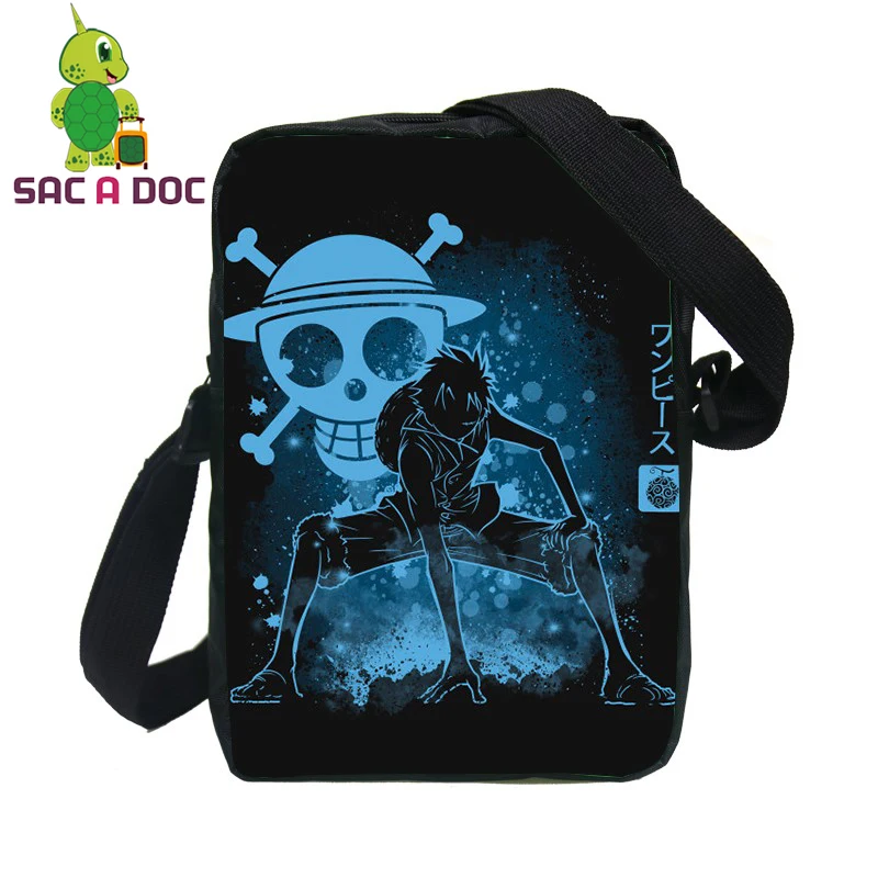

One Piece Small Flap Bags Kids Boys Girls Messenger Shoulder Bags Luffy Zoro Luminous Handbags Women Men Mini Travel Bags