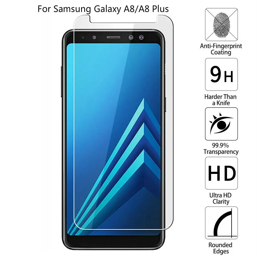 2.5D Защитная пленка для мобильного телефона Samsung Galaxy A8 2018 экрана Plus закаленное