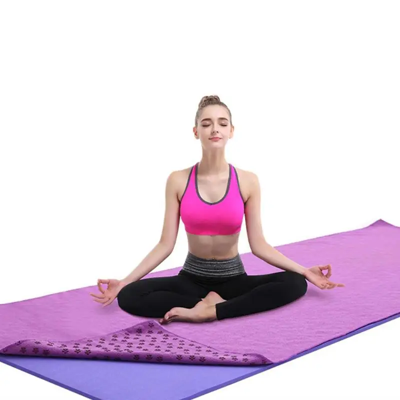 183*63cm Cotton Yoga Blankets Soft Travel Sport Fitness Exercise Yoga Pilates Mat Cover Towel Blanket Non-slip Sports Towel
