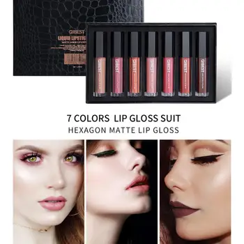 

XY Fancy 7 Pcs/set Matte Lip Gloss Set Nonstick Cup Long Lasting Liquid Lip Gloss
