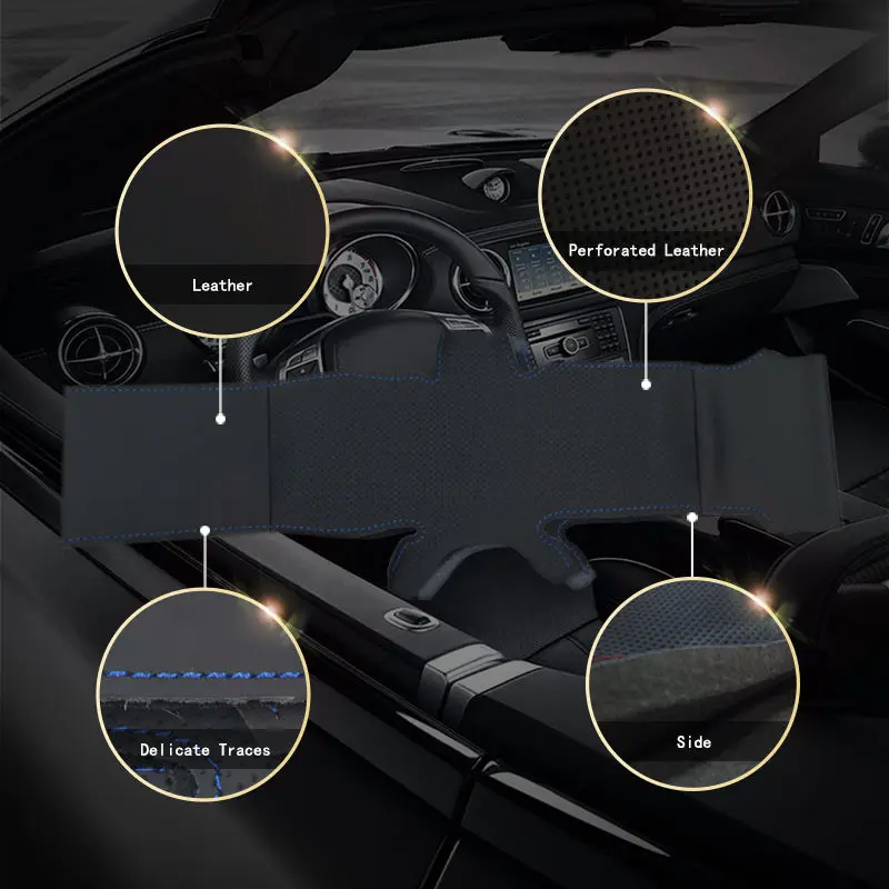Авто оплетка на руль для Audi A1 A3 A5 A7 автомобиля оплетка рулевого колеса Чехлы кожаные аксессуары для интерьера Стиль