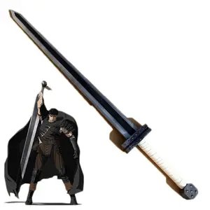 Naa 102cm Dragon Chopping Sword 1:1 Anime Berserk Cosplay Guts Sword Prop  Role Play Safety PU Black Great Sword Weapon Toy Mode - AliExpress
