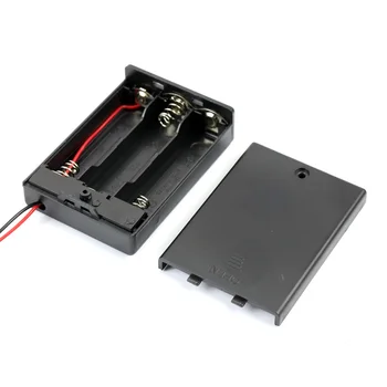 

F07854-A Battery Case With switch Storage Clip Holder Box for 3 x AA Battery