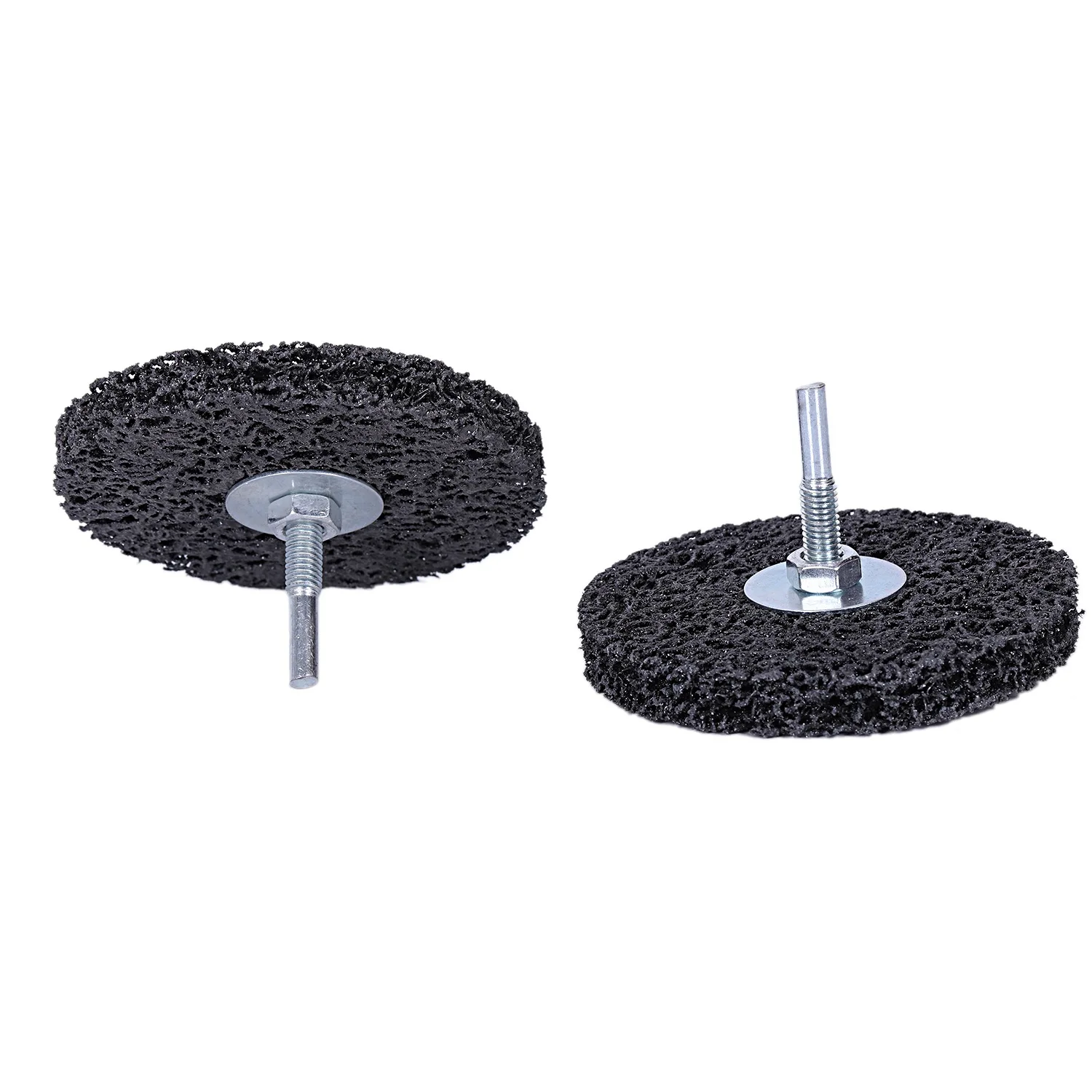 

2 pieces of 100mm shank black diamond rust removal grinding discs Paint peeling sanding wheels Electric grinder accessories