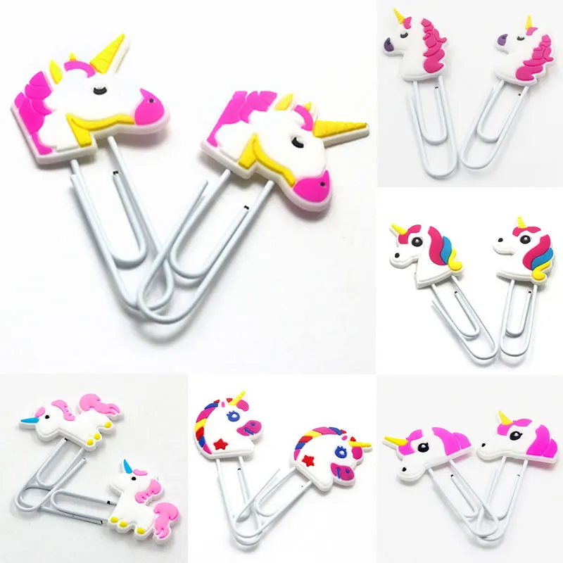 

1PC Cute Unicorn Book Marks Lovely Bookmarks Metal Paperclip For Books Kids Girls Gift Novelty Stationery School Office Supplies