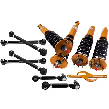 

6 PCs Rear Camber Arms 24 Ways Adj. Coilover Set For Honda Accord 03-07 +for Accord /Acura TSX 2003-2008