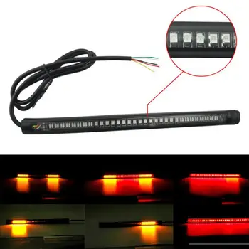 

BEESCLOVER 4pcs/set Flexible LED Strip 48LED Motorcycle Tail Brake Rear Turn Signal Running Light Motorcycle Tail Brake Lightr30