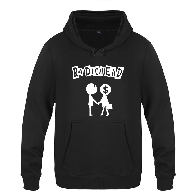 

Radiohead Rock Music Hoodies Men 2018 Men's Pullover Fleece Hooded Sweatshirts