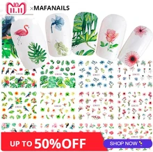 

12Sheets HOT Flamingo Unicorn Nail Sticker Nail Art 3D DIY Accessory Fashion LEAF Animal Decals Nail Wraps Water Decal TIPS EIRF
