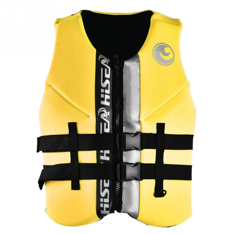 

HISEA Life Jacket Buoyancy Waistcoat Lifesaving Vest EPE Cotton Adult Life Vest Swimming Safety Survival Life Vest yellow