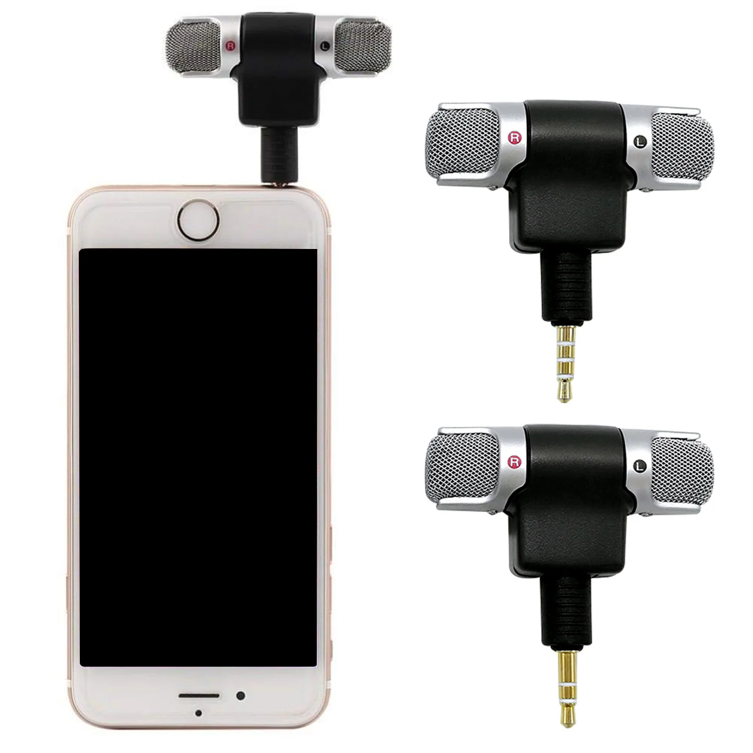 Besegad Mini Portable 3.5mm Jack Stereo Microphone Mic Micfone for