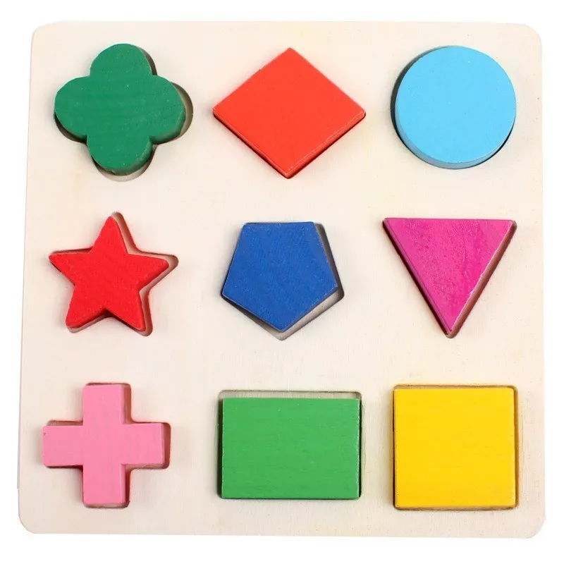 1 Pcs Learning Education Wooden Math Puzzle Toys For Children Educational Equipment Resources Geometry Gifts